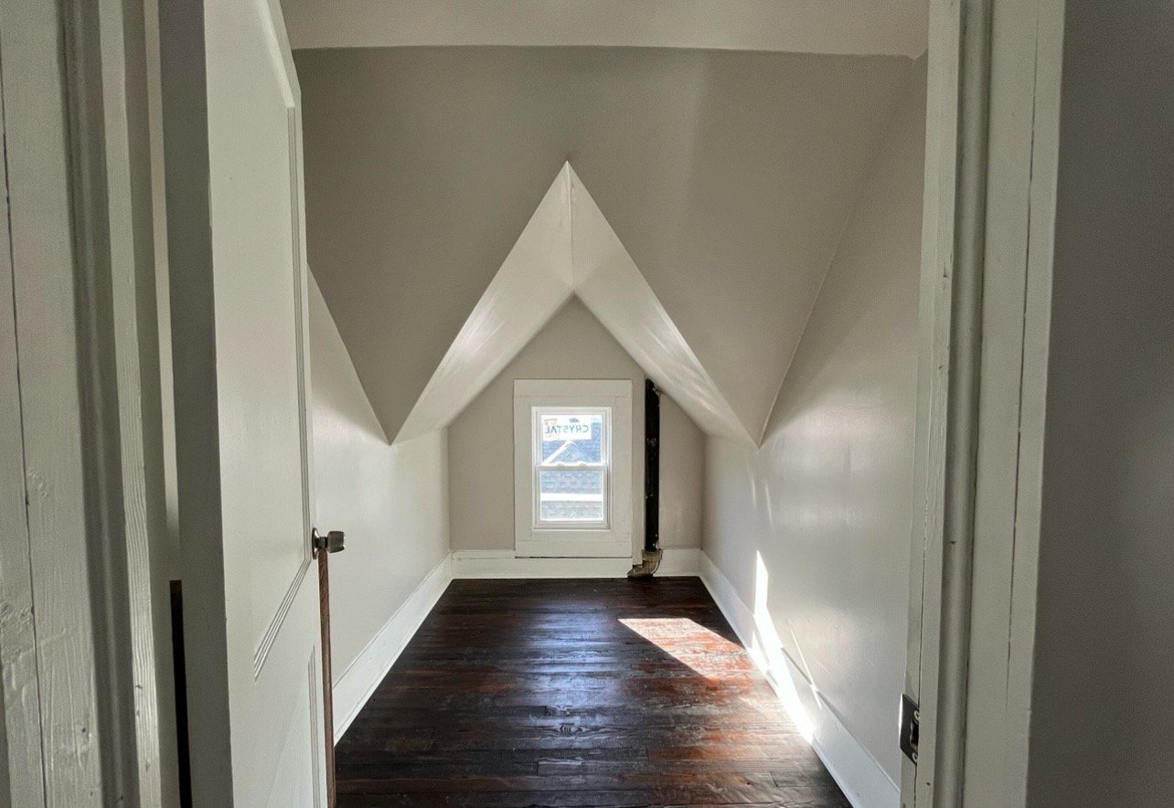 Taylor Avenue attic room in Scranton, after photo