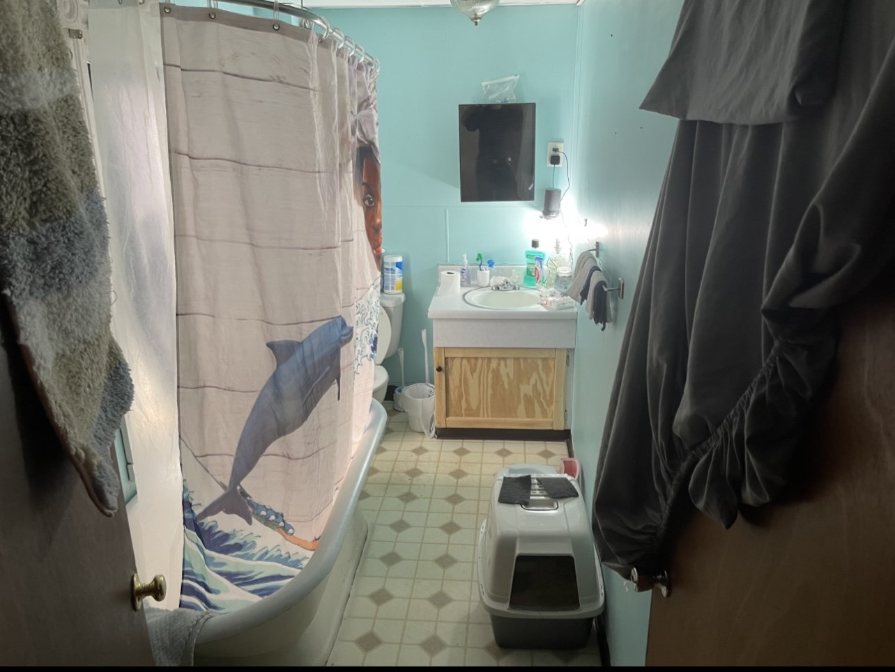 O’Neil Avenue rental bathroom in Wilkes-Barre, before renovation